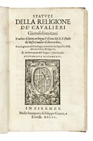 Statuti della religione de' Cavalieri Gierosolimitani...