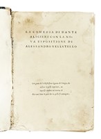 La Comedia [...] con la nova esposizione di Alessandro Vellutello.