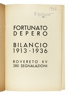Firma autografa su libro Bilancio 1913-1936. Rovereto XV. 380 Segnalazioni. Rovereto, Tipografia Romano Manfrini, 1937.
