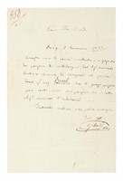 Lettera autografa firmata inviata a Tito Ricordi.