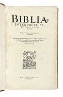 Biblia interprete Sebastiano Castalione...