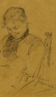 Ritratto femminile seduto.