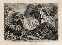 Ara antica sopra la quale si facevano anticamente i sagrifizi, con altre ruine all'intorno.