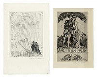 Lotto composto di 2 Ex Libris.