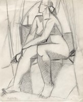 Nudo femminile cubista.