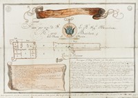 Pianta del Palazzo, e Stallone della R: C: A: posti in Trevinano Fatta per uzo di S: E: Il. Sig.or Marchese, Mario Bourbon. s. del Monte S: Maria.