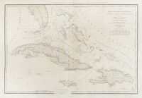 Carte des Grandes Antilles (Cuba, Ha�ti, Jama�que, Archipel de Bahama) Dress�e par M. Keller, Ing�nieur Hydrographe...