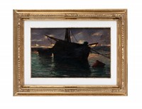 Imbarcazioni al tramonto.