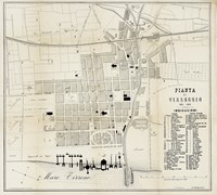 Pianta di Viareggio nel 1893.