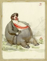 Tonda figura caricaturale.
