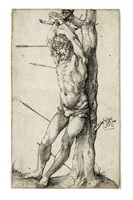 San Sebastiano legato all'albero.