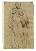 Ercole e Telefo (r) / Testa di fauno (v).