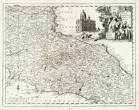 Carta geografica dello Stato della Chiesa / Carta geografica della Terra di  Lavoro o sia della  Campagna felice.