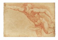 Studio di figura virile in movimento.