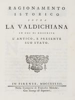 Ragionamento istorico sopra la Valdichiana in cui si descrive l'antico e presente suo stato.