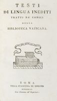 Testi di lingua inediti tratti da' codici della Biblioteca Vaticana.