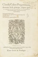 Aliquot opera, a Leonharto Fuchsio [...] Latinitate donata, & Commentariis illustrata.