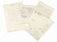 Raccolta di 7 documenti autografi o con firma autografa redatti da Cristina di Francia, Maria Giovanna Battista di Nemours, Maria Caterina d?Este e Anna Maria d?Orléans.