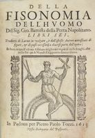 La Fisonomia dell'huomo [...] libri sei. Tradotti di latino in volgare, e dall'istesso Autore accresciuti di figure...