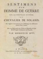 Sentimens d'un homme de guerre sur le nouveau systeme du chevalier de Folard...