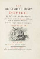 Les Metamorphoses [...], en Latin et en Franois, De la traduction de M. l'Abb Banier [...]. Tome premier (-quatrime).