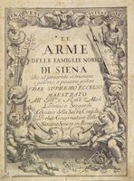 Diario sanese, in cui si veggono alla giornata tutte le cose importanti [...] E finalmente cose notabili accadute in Siena in quella giornata, coll'indice in ultimo di tutt'i santi sanesi, e famiglie nobili della citt.