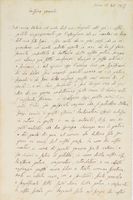 Lettera autografa firmata inviata a Giuseppe Garibaldi.