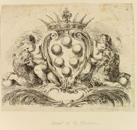 Cartiglio con stemma dè Medici e due Putti.