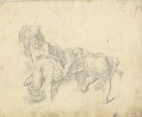 Bozzetto dal Giudizio Universale di Michelangelo.