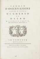 Saggio d'osservazioni sopra l'isola di Cherso ed Osero...