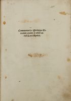 Commentarii a Philippo Beroaldo conditi in asinum aureum.