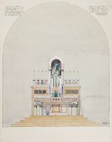 Progetto di altare alla Vergine.