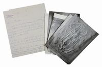 2 lettere (1 autografa, l'altra dattiloscritta con firma autografa) inviate al gallerista George Kasper.