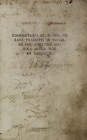 Commentarii [...] tradotti di latino in volgare per Agostino Ortica de la Porta Genovese.