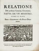 Relazione del presente Governo Ottomano fatta da un Ministro come si dice Stato ultimamente alla Porta Ottomana.
