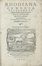  Calmo Andrea : Rhodiana. Comedia stupenda et ridiculosisisma... Letteratura italiana, Teatro, Letteratura, Musica, Teatro, Spettacolo  - Auction Manuscripts, Books, Autographs, Prints & Drawings - Libreria Antiquaria Gonnelli - Casa d'Aste - Gonnelli Casa d'Aste