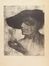  Ferruccio Pasqui  (Rapolano, 1886 - Firenze, 1958) : Autoritratto con clessidra.  - Asta Grafica, Dipinti ed Oggetti d'Arte dal XV al XX secolo - Libreria Antiquaria Gonnelli - Casa d'Aste - Gonnelli Casa d'Aste