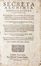  Tommaso d'Aquino (santo) : Secreta alchimiae [...] accessit et Ioannis de Rupescissa Liber lucis ac Raymundi Lullij opus pulcherrimum [...]. Opera Danielis Brouchvisii...  Ramon Lull, Daniel Brouchvisius, Iohannes (de) Rupescissa, Raphael Eglinus Iconius  (1559 - 1622), Robert Duval  ( - 1567)  - Asta Libri, Manoscritti e Autografi - Libreria Antiquaria Gonnelli - Casa d'Aste - Gonnelli Casa d'Aste