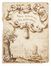  Mauro Tesi  (Montalbano, 1730 - Bologna, 1766) [attribuito a] : Progetto per capitello con conchiglie.  - Asta Stampe, Disegni e Dipinti dal XVI al XX secolo - Libreria Antiquaria Gonnelli - Casa d'Aste - Gonnelli Casa d'Aste