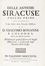  Buonanni Giacomo, Mirabella Alagona Vincenzo : Delle antiche Siracuse volume primo (-secondo).  Tommaso Fazello, Claudio Mario Arezzo, Philipp Cluver, Francesco Ciche  - Asta Libri, Manoscritti e Autografi - Libreria Antiquaria Gonnelli - Casa d'Aste - Gonnelli Casa d'Aste