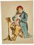  Autori anonimi met� sec. XIX : Lotto di 5 caricature.  - Asta Libri & Grafica - Libreria Antiquaria Gonnelli - Casa d'Aste - Gonnelli Casa d'Aste