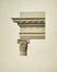  Jean Baptiste Morand (de)  (met� XIX secolo, ) : Lotto di 3 disegni di colonne, capitelli e ordini architettonici.  - Asta Libri & Grafica - Libreria Antiquaria Gonnelli - Casa d'Aste - Gonnelli Casa d'Aste