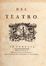  Milizia Francesco : Del teatro.  - Asta Grafica & Libri - Libreria Antiquaria Gonnelli - Casa d'Aste - Gonnelli Casa d'Aste