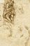  Anonimo del  XVI secolo : Foglio con due studi di teste e figura a mezzobusto di tre quarti (r) / santo con le braccia incrociate sul petto (v).  - Asta Grafica & Libri - Libreria Antiquaria Gonnelli - Casa d'Aste - Gonnelli Casa d'Aste