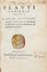  Plautus Titus Maccius : Comoediae viginti.  - Asta Grafica & Libri - Libreria Antiquaria Gonnelli - Casa d'Aste - Gonnelli Casa d'Aste