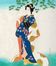 Uccellino su ramo di ciliegio in fiore / Giovane bijin in un giardino.  - Auction Graphics & Books - Libreria Antiquaria Gonnelli - Casa d'Aste - Gonnelli Casa d'Aste