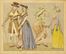  Anonimo del XIX secolo : Lotto composto di 3 disegni.  - Asta Grafica & Libri - Libreria Antiquaria Gonnelli - Casa d'Aste - Gonnelli Casa d'Aste