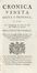  Pacifico Pietro Antonio : Cronica veneta sacra e profana, o sia un Compendio di tutte le cose più illustri ed antiche della città di Venezia... Storia locale, Storia, Diritto e Politica  - Auction Graphics & Books - Libreria Antiquaria Gonnelli - Casa d'Aste - Gonnelli Casa d'Aste