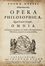  Hobbes Thomas : Opera philosophica.  - Asta Grafica & Libri - Libreria Antiquaria Gonnelli - Casa d'Aste - Gonnelli Casa d'Aste