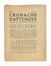  Bragaglia Anton Giulio : Cronache d'attualit. Anno V, giugno-ottobre 1921.  Filippo Tommaso Marinetti  (1876 - 1994)  - Asta Libri, autografi e manoscritti - Libreria Antiquaria Gonnelli - Casa d'Aste - Gonnelli Casa d'Aste